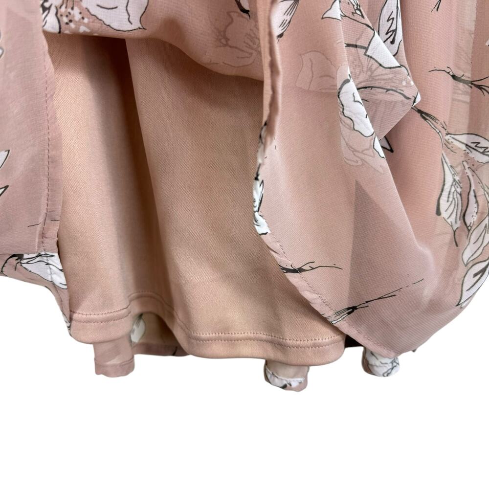 Tua Plus Mauve‎ White Floral Blouse 2X - Picture 4 of 6